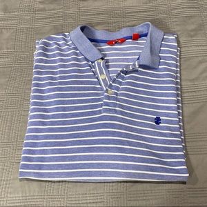 Izod Blue Striped Polo